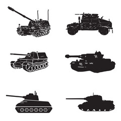 military tank silhouettes