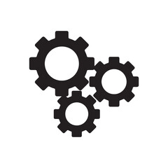 Gears Silhouette Vector Illustration