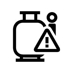 The gas caution icon! black lines on a white background