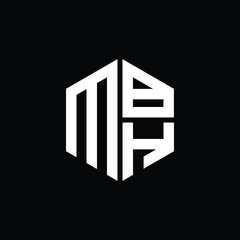 
MBH logo MBH icon MBH monogram MBH letter minimalist Circle flat Unique modern abstract logo design.