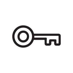 Unlock Key Line Art Vector 