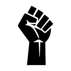 Icon of a raised fist symbolizing strength and resistance