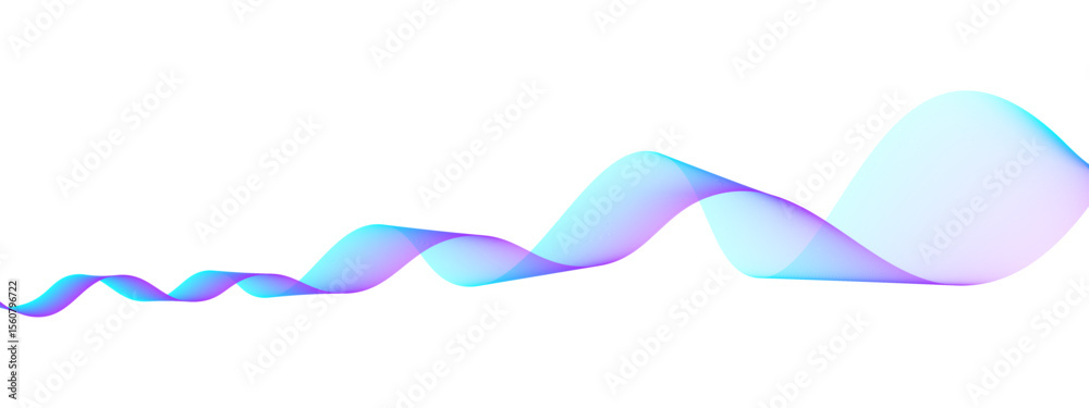 Leinwandbilder vector wave dynamic music lines. blue-violet abstract lines. sound waves on transparent background f