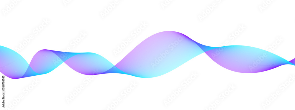 Aufkleber Vector wave dynamic music lines. Blue-violet abstract lines. Sound waves on transparent background for your design. PNG image
