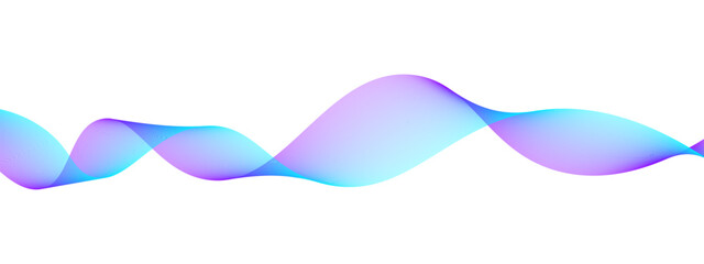 Vector wave dynamic music lines. Blue-violet abstract lines. Sound waves on transparent background for your design. PNG image