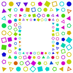 Colorful geometry frame.	