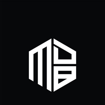 MDB logo MDB icon MDB monogram MDB letter minimalist Circle flat Unique modern abstract logo design.