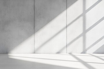 Light & shadow play on a blank concrete space