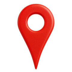 Navigation pointer graphic depicts a modern map marker in vibrant red, perfect for location apps, travel guides, and digital cartography.