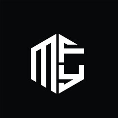 MFY logo MFY icon MFY monogram MFY letter minimalist Circle flat Unique modern abstract logo design.