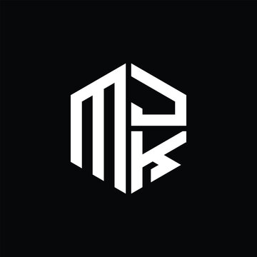 MJK logo MJK icon MJK monogram MJK letter minimalist Circle flat Unique modern abstract logo design.