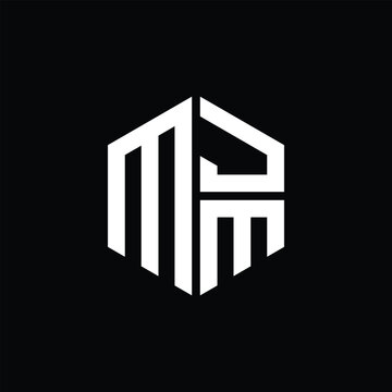 MJM logo MJM icon MJM monogram MJM letter minimalist Circle flat Unique modern abstract logo design.