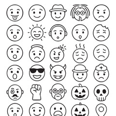smiley faces set