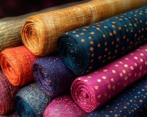 Radiant Woven Textile Composition Showcasing Lively Pantone Shades in Traditional Pattern – Immersive Visual for Sustainable Design Branding