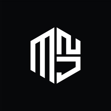 MNJ logo MNJ icon MNJ monogram MNJ letter minimalist Circle flat Unique modern abstract logo design.