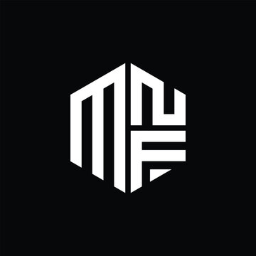 MNF logo MNF icon MNF monogram MNF letter minimalist Circle flat Unique modern abstract logo design.