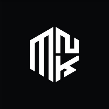 MNK logo MNK icon MNK monogram MNK letter minimalist Circle flat Unique modern abstract logo design.