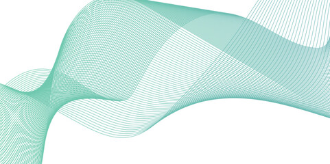 Flowing wave pattern gradient smooth curve shape isolated on transparent background. Technology , science lines flow and motion energy blend.	