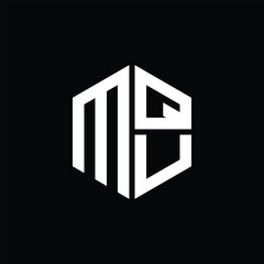 MQU logo MQU icon MQU monogram MQU letter minimalist Circle flat Unique modern abstract logo design.