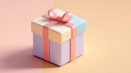 Fototapeta premium Minimalist 3D Gift Boxes and Delivery Packages, Soft Shapes and Flat Colors, Modern Shipping, Ecommerce, and Celebration Icons