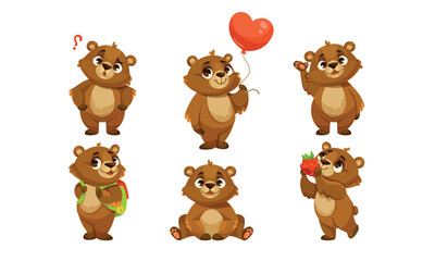 Charming Pixel Art Bears Featuring a Variety of Expressions and Fun Props to Enjoy