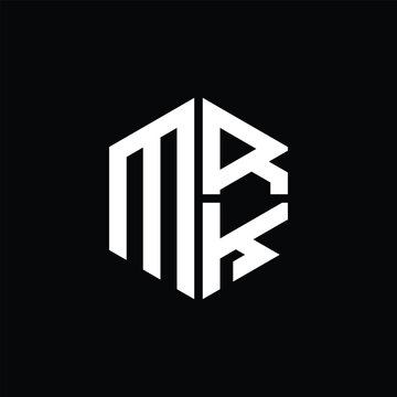MRK logo MRK icon MRK monogram MRK letter minimalist Circle flat Unique modern abstract logo design.