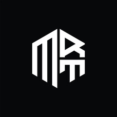 MRT logo MRT icon MRT monogram MRT letter minimalist Circle flat Unique modern abstract logo design.