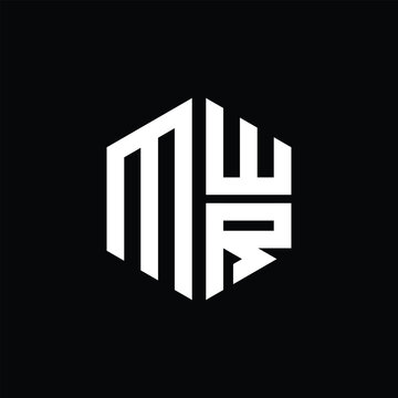 MWR logo MWR icon MWR monogram MWR letter minimalist Circle flat Unique modern abstract logo design.