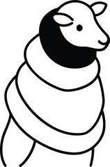 vector illustration of a sheep