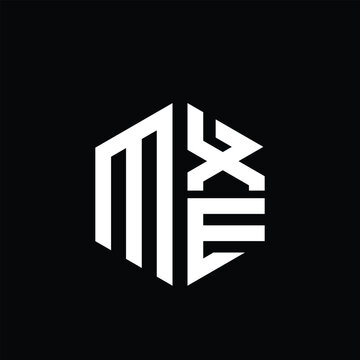 MXE logo MXE icon MXE monogram MXE letter minimalist Circle flat Unique modern abstract logo design.