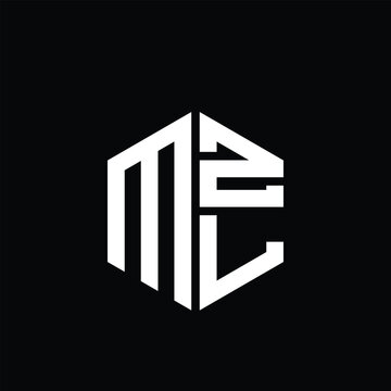 MZL logo MZL icon MZL monogram MZL letter minimalist Circle flat Unique modern abstract logo design.