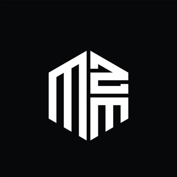 MZM logo MZM icon MZM monogram MZM letter minimalist Circle flat Unique modern abstract logo design.
