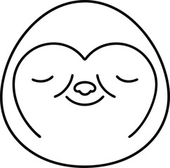 black and white cartoon illustration of a bear