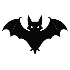 Cute Black Bat Illustration