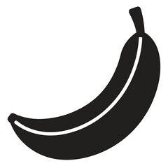 Single Banana Icon Illustration