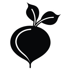 Silhouette of a Beetroot