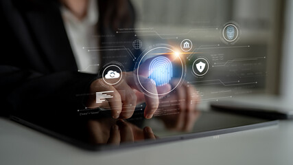 Biometric identity system using fingerprint and facial recognition to secure cloud access, protect...