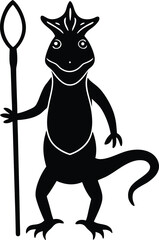 black and white lizard