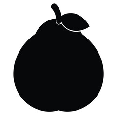 Guava Silhouette Simple Fruit Icon
