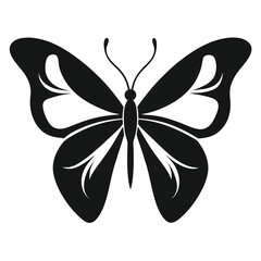 Elegant Black Butterfly Illustration