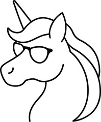 horse head silhouette vector