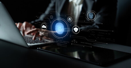Biometric identity system using fingerprint and facial recognition to secure cloud access, protect...