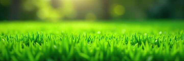 Fototapeta premium Lush Green Lawn Perfect Manicured Grass for Relaxing Outdoor Space, Ideal for Summer, Spring, or Any Season. Enjoy Natures Beauty.
