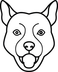 vector illustration of cartoon dog