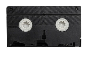 VHS video tape cassette isolated on PNG.