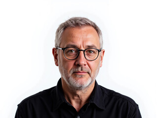 Confident Senior Businessman Portrait – Smiling Professional with Modern Background