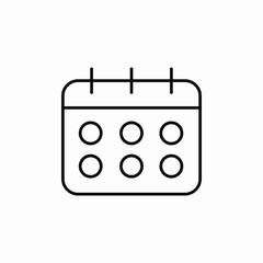 calendar schedule icon sign vector
