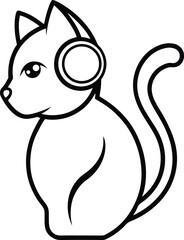 black cat cartoon