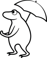 vector illustration of cartoon squirrel