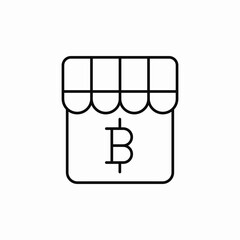 crypto store icon sign vector